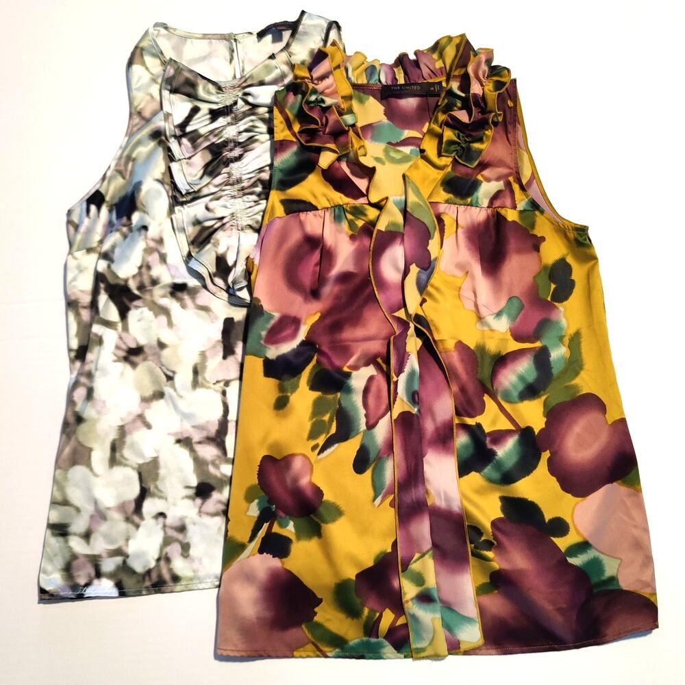 The Limited Floral Sleeveless Blouse Bundle XS Office Core Quiet Luxury